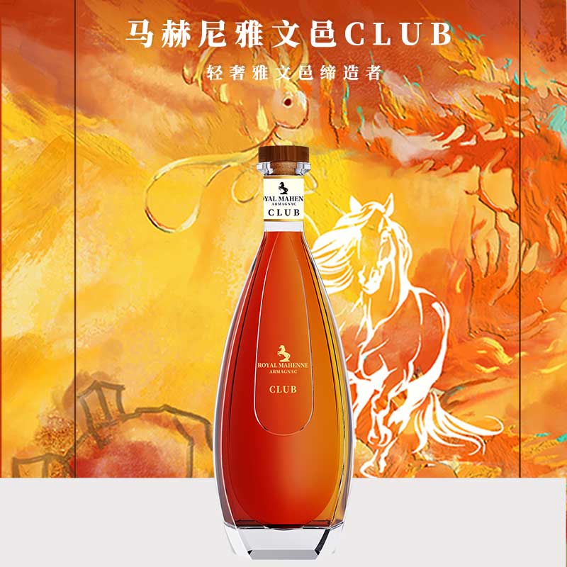 马赫尼雅文邑CLUB法国原瓶原装进口洋酒XO 1L礼盒装-图0