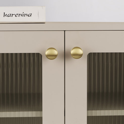 黄铜柜门小拉手法式圆点金色橱柜抽屉衣柜美式复古纯铜中古风把手 - 图0