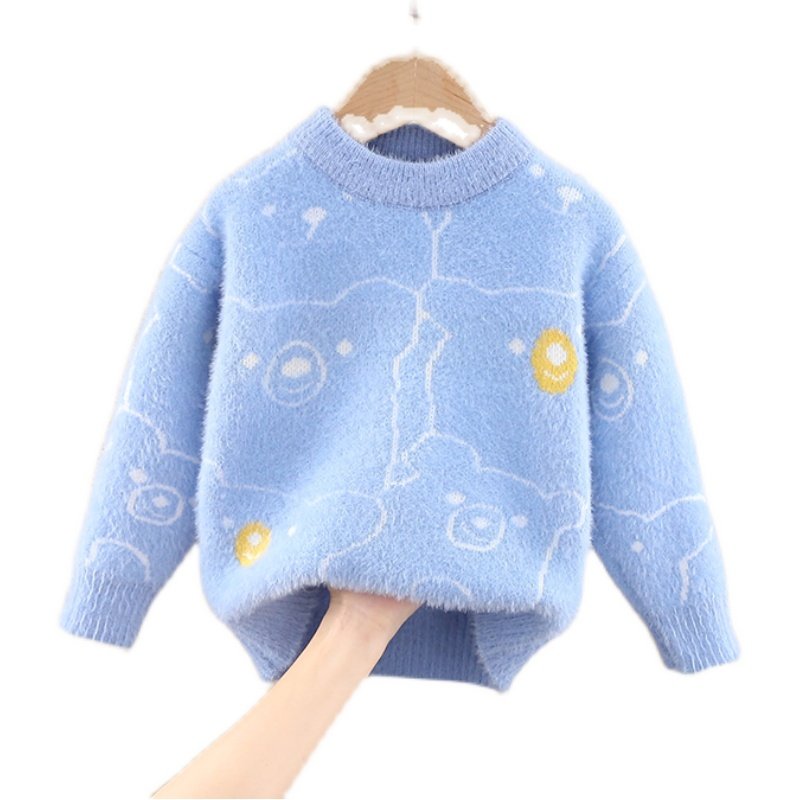 儿童毛衣男童针织衫秋冬宝宝水貂绒打底毛衫圆领洋气毛线内搭上衣,淘宝优惠券,粉丝福利购,淘宝优惠卷