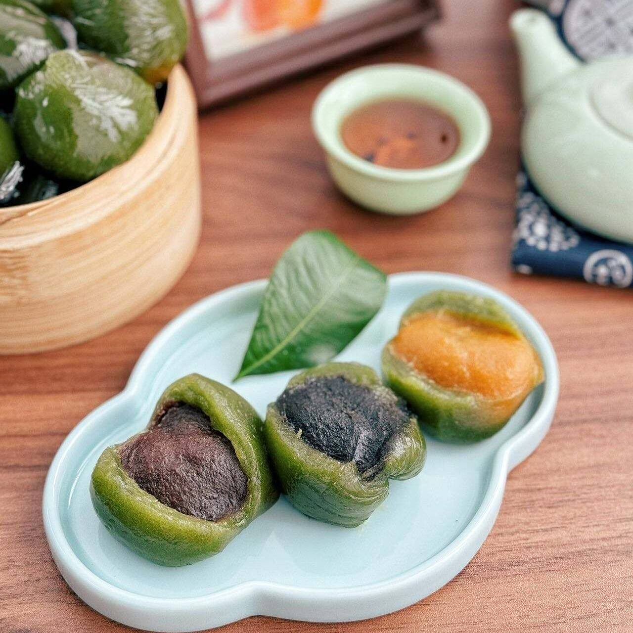 好之林艾草青团258g蛋黄肉松咸味糕点红豆沙黑芝麻休闲零食点心