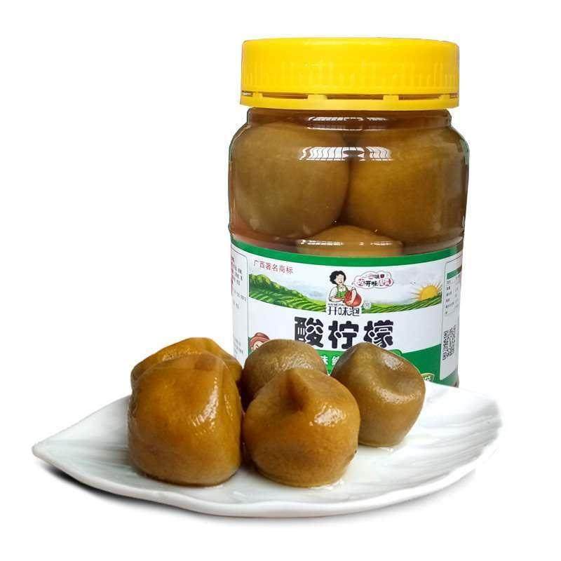 老坛咸820g广西特产酸柠檬盐水佐料 画迈柠檬