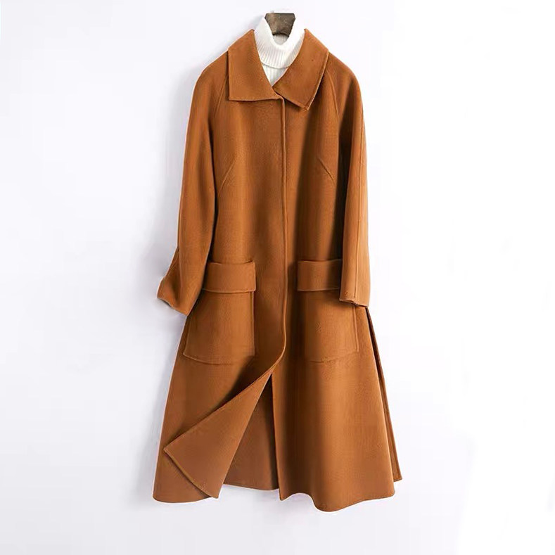 晴兰之家2020秋冬中长款收腰风大衣 晴兰之家毛呢外套