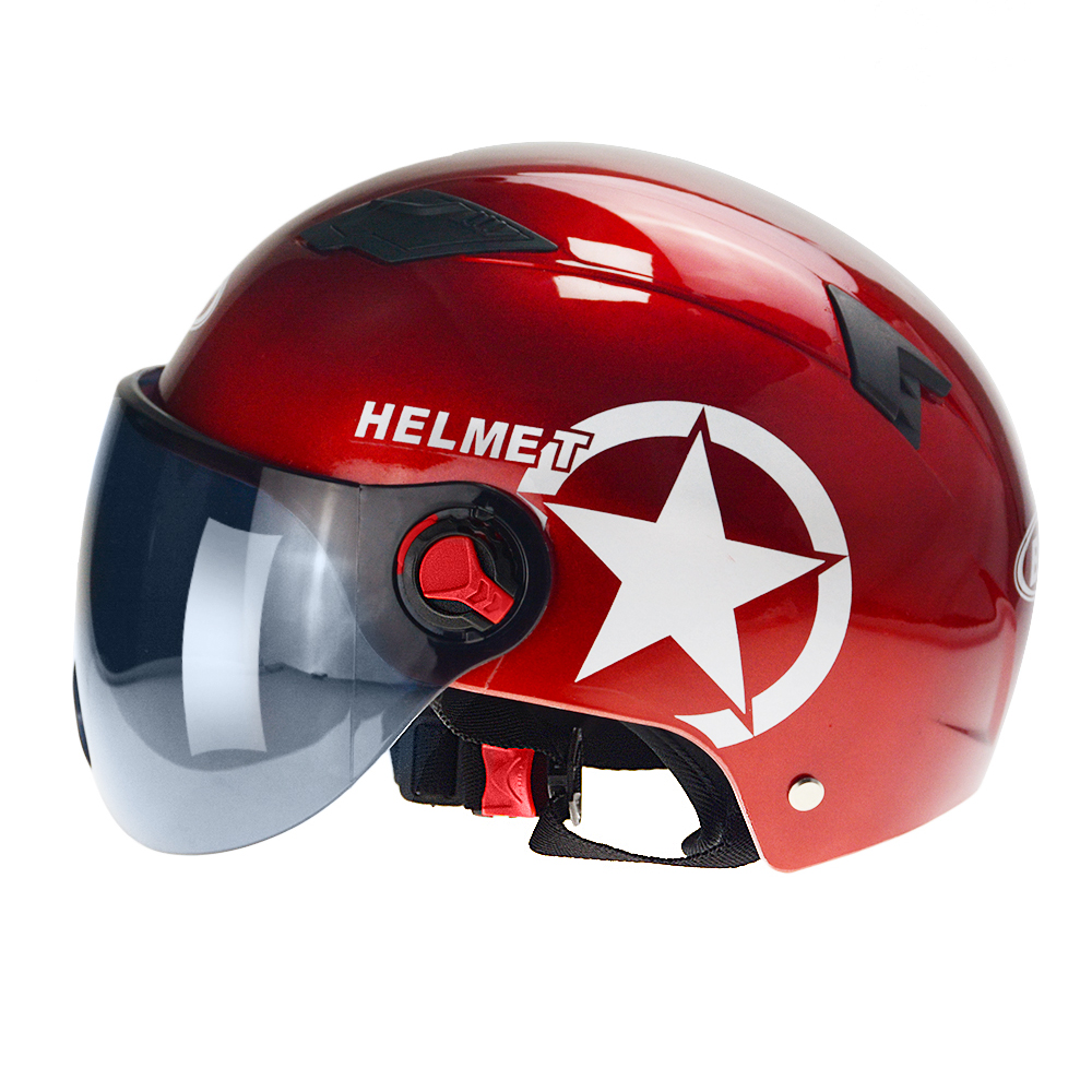 Motorcycle Helmet Scooter Bike Open Face Half Baseball Cap - 图1