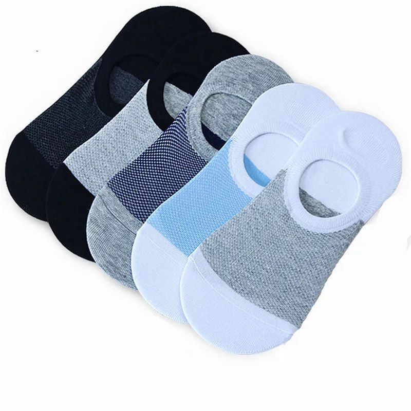 Sweat-absorbent Silicone Cotton Socks Men's Invisible Socks - 图1