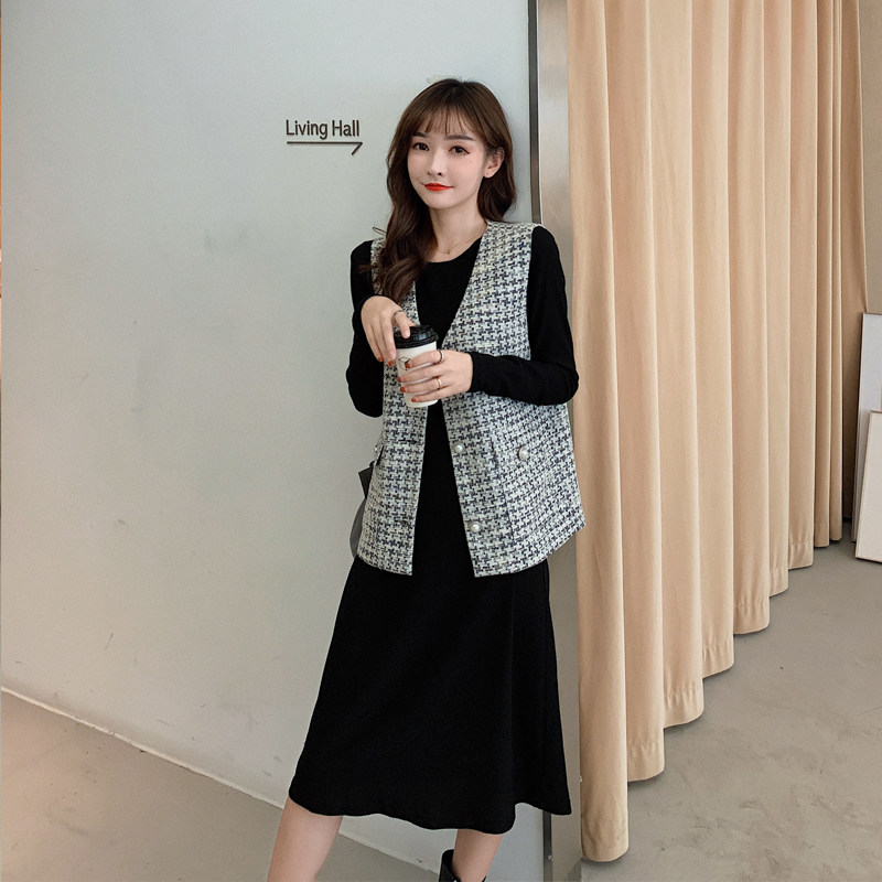 胖妹妹显瘦套装2020秋季遮肚子减龄 夏慕娜大码女装