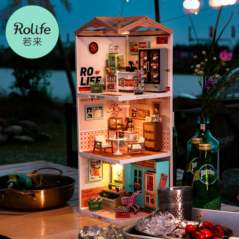 rolife若来超级世界商店女积木玩具 rolife若来建构/拼插积木