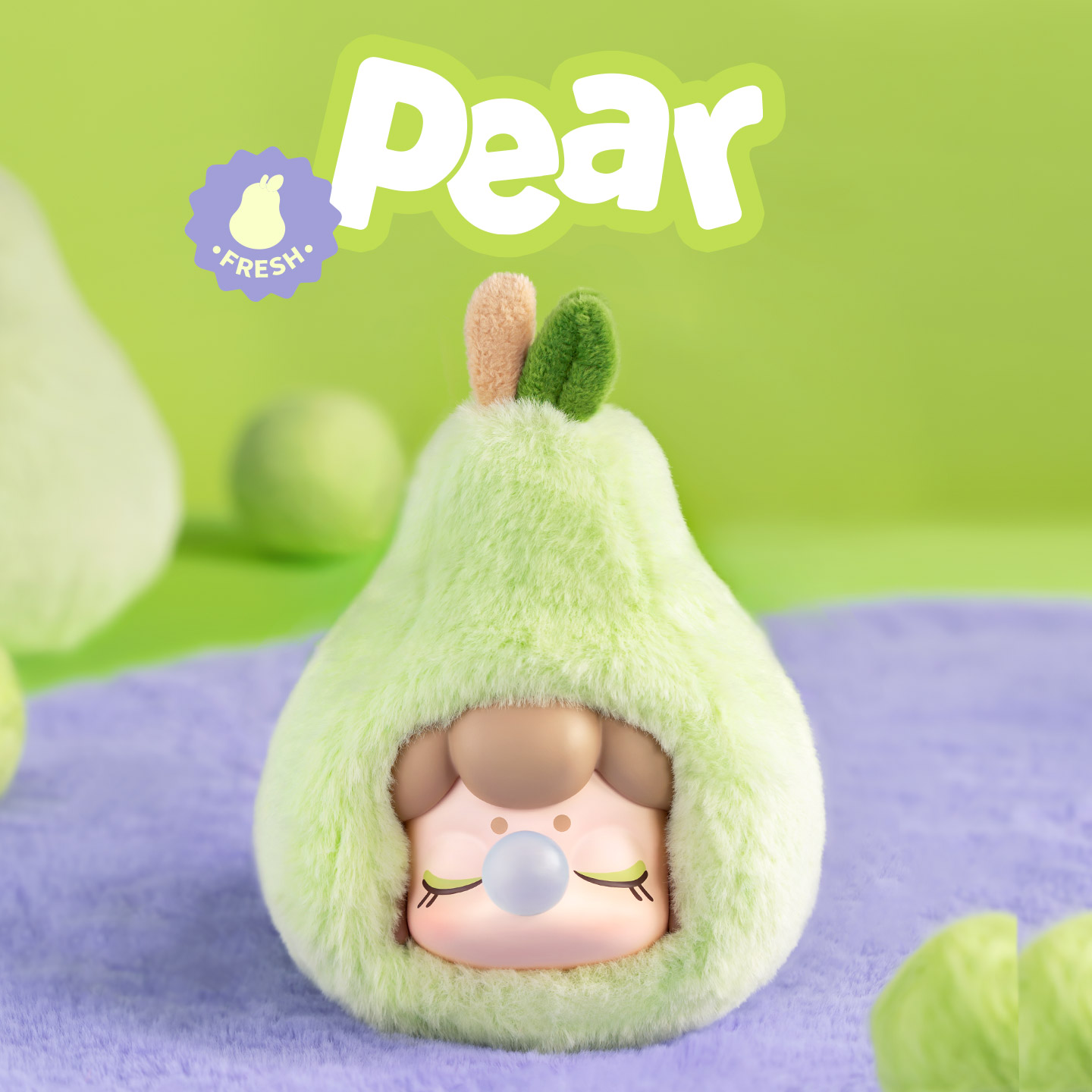 rolife若来Nanci囡茜水果脑袋毛绒盲盒公仔挂件玩具生日礼物女孩 - 图1