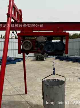 室内外无电动力油四机柴汽小型吊机立柱式柴油动力吊机绞磨油机