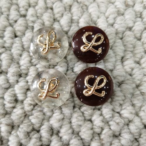 新款小香风羊绒大衣毛呢西装外套扣子羊绒针织毛衣开衫衣服钮扣 - 图3