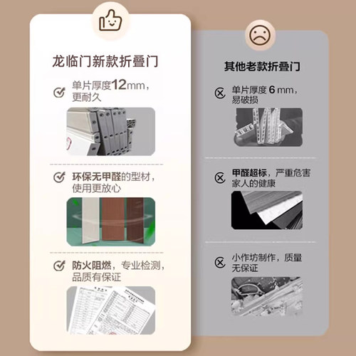 PVC折叠门 卫生间隔断厨房通燃气厕所简易推拉门阳台伸缩隐形移门 - 图3