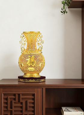 金玉满堂铜花瓶摆件乔迁搬家礼物