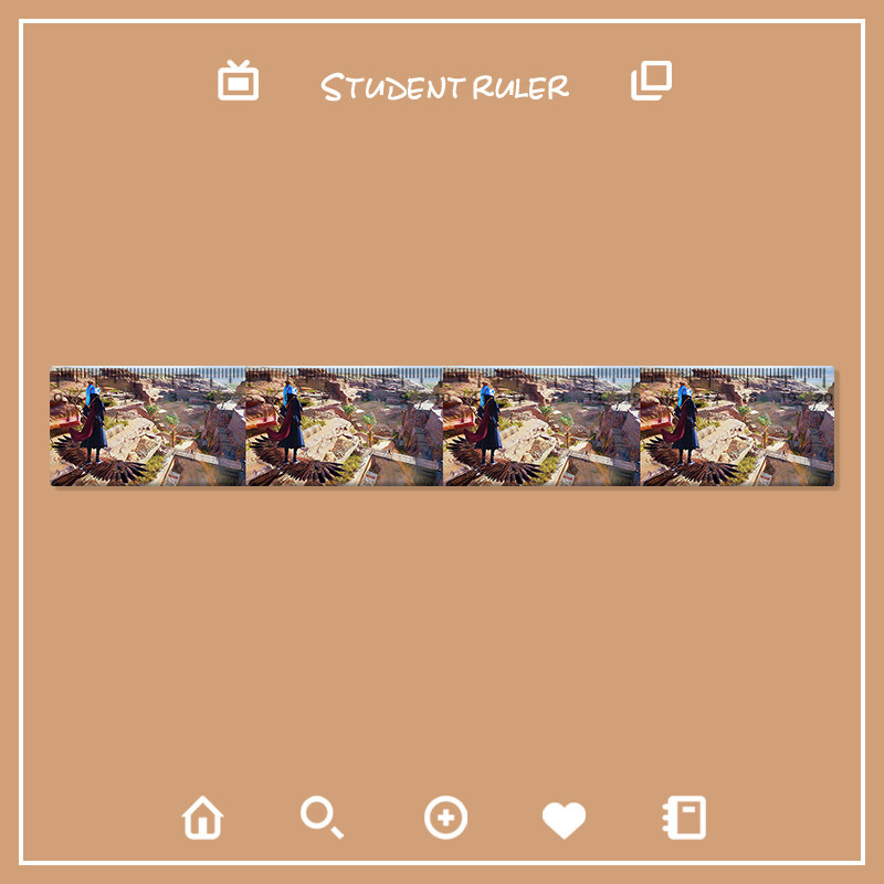 绝地求生尺子小学生专用直尺20cm带波浪线塑料透明尺寸20厘米多功能长尺儿童高精度画图绘画绘图制图尺直尺潮