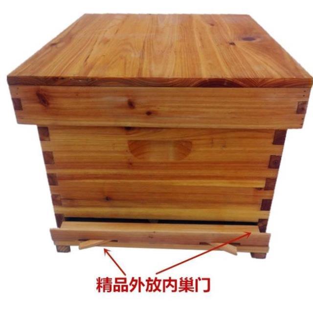 。,标准十框蜂巢箱杉木煮蜡蜜蜂蜂箱全套养蜂工具专用养蜂箱乡镇