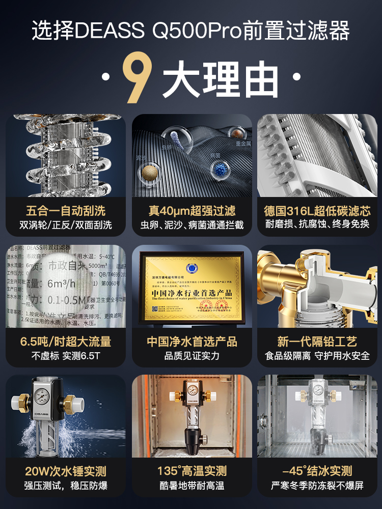 德国deass /德氏家用反冲洗净水器 deass电器净水器