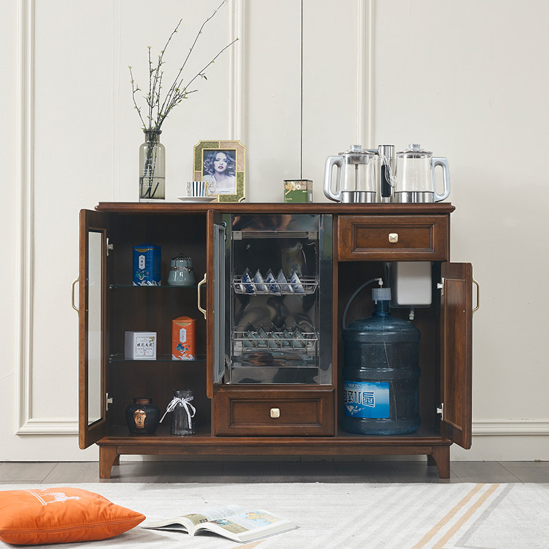 Dilang rotating faucet solid wood tea bar machine sideboard