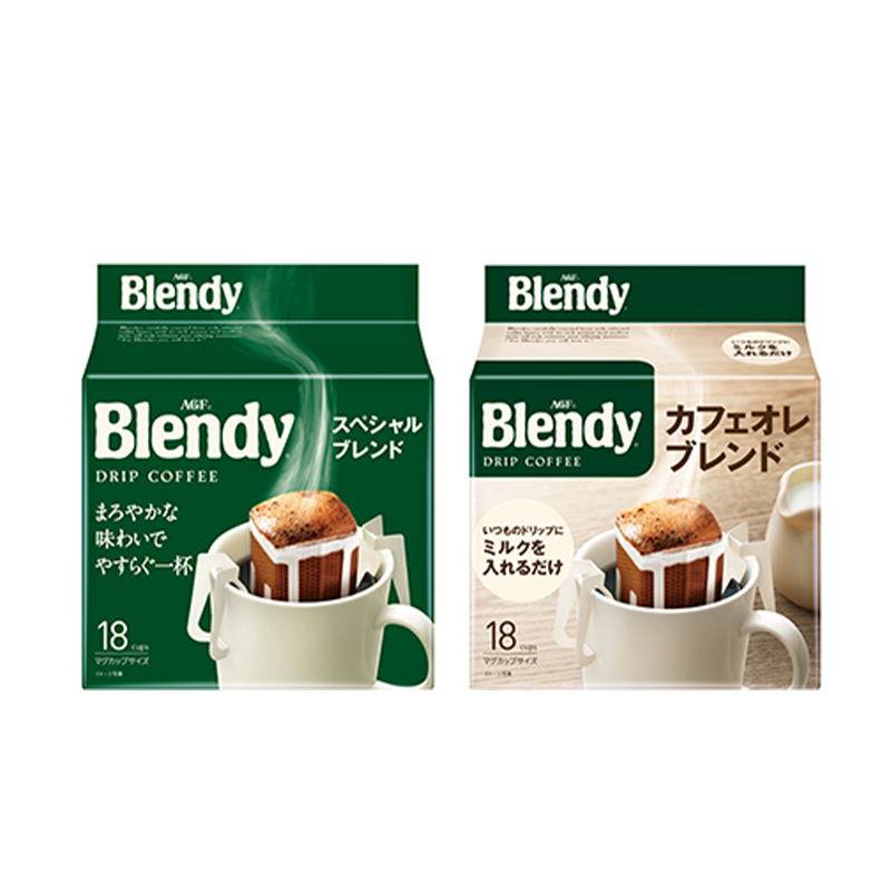 日本进口AGF blendy挂耳咖啡滴漏式黑咖啡粉无蔗糖醇香浓郁纯18杯,淘宝优惠券,粉丝福利购,淘宝优惠卷