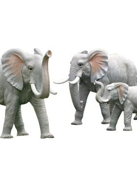 大型户外仿真大象玻璃钢雕塑售楼部广场动物园园林景观装饰摆件