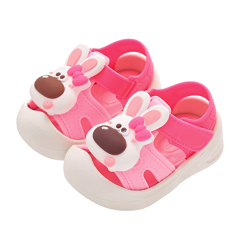 儿童凉鞋男童夏季洞洞鞋小孩宝宝凉拖鞋防滑卡通兔女宝学步鞋包头,淘宝优惠券,粉丝福利购,淘宝优惠卷