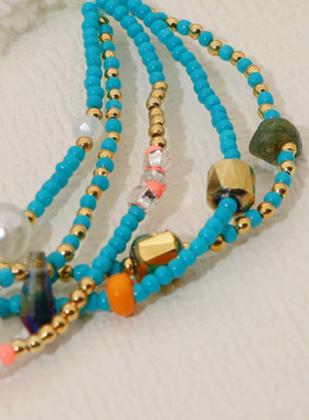 民族风复古手工串珠编织手环