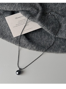 倪妮同款大溪地黑色珍珠项链女夏