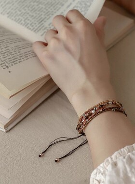 波西米亚风米珠手串手工编织手环