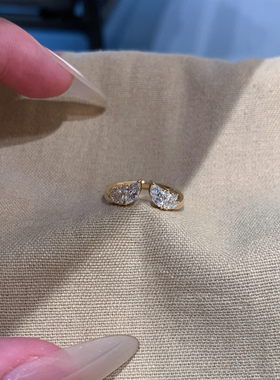 丘比特之翼18k金色马眼钻天使翅