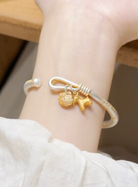 福运小马新中式百搭描金吉言福袋