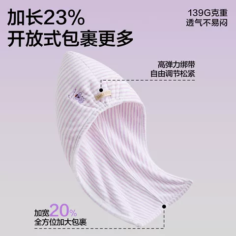 三利干发帽新款女超强速干吸水抑臭抗阴干擦头干发毛巾包头巾浴帽 图片 4