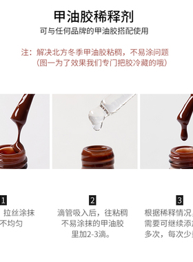 秋冬季新款解决粘稠问题指甲油胶稀释剂美甲专用稀释液调和光疗胶