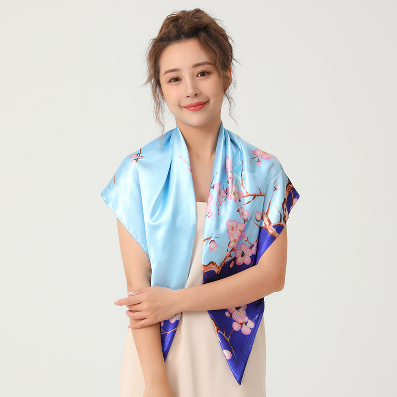 90cm大尺寸方巾杭州丝绸丝巾包头巾披肩围巾女夏季外搭春秋冬季,淘宝优惠券,粉丝福利购,淘宝优惠卷