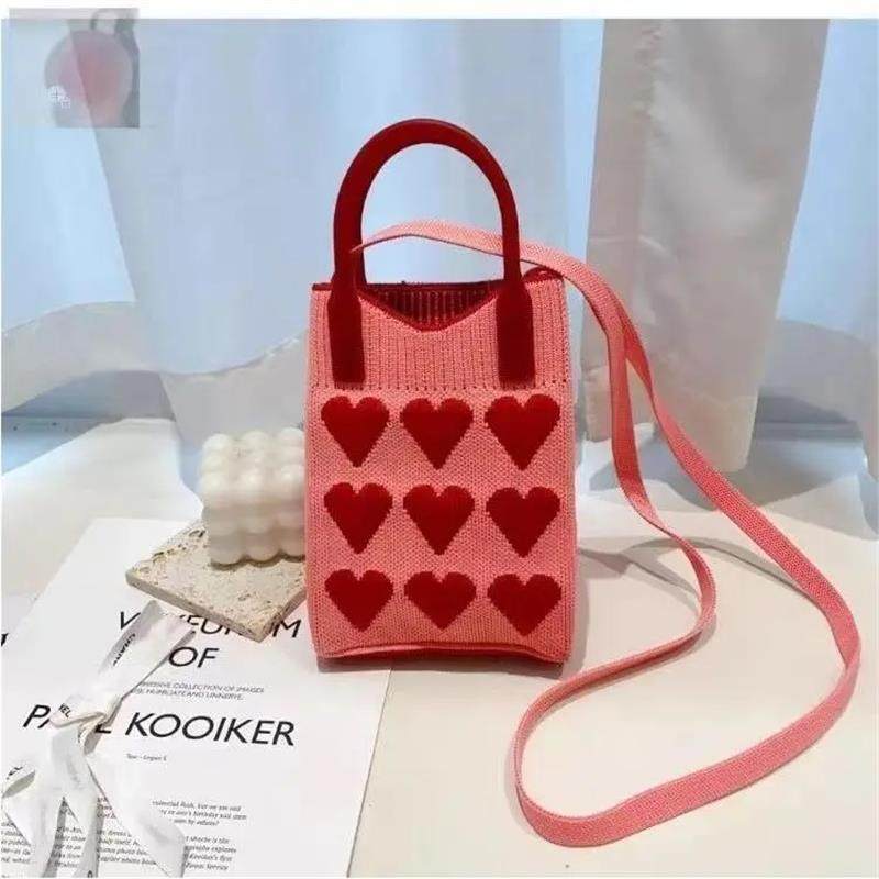 韩版针织手提包女2026新款时尚百搭单行肩斜挎包出可携式零钱包,淘宝优惠券,粉丝福利购,淘宝优惠卷