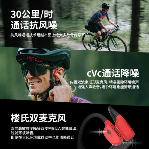 SUUNTO颂拓Wing骨传导耳机体态控制长续航运动跑步蓝牙 - 图2