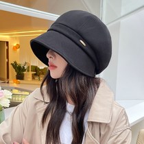 Hong Kong Korean version of the face Small berets children autumn and winter wide eatery fishing cap leisure 100 hitch heaps heaps hat basin cap