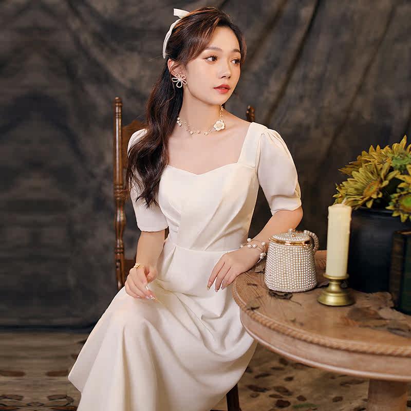 领证登记小礼服显瘦秋季法式连衣裙 美蓓可连衣裙