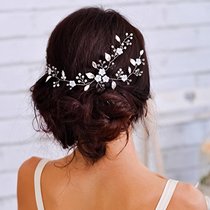 Aukmla Bridal Headpiece Wedding Floral Headband Flowers Hair