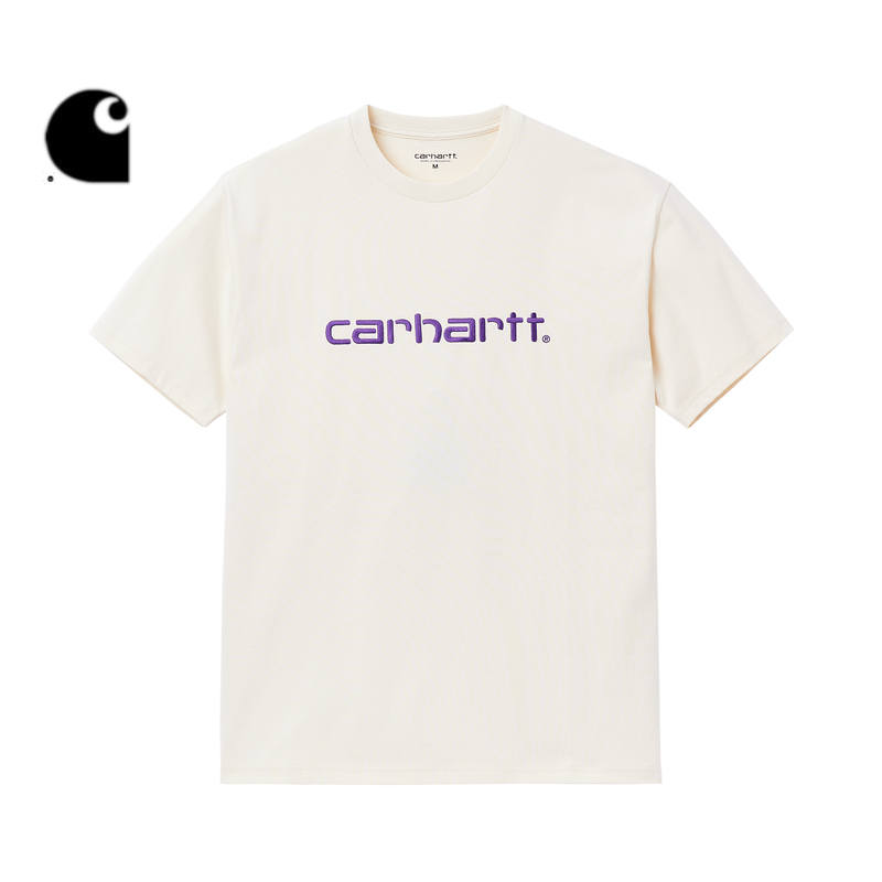 Carhartt WIP短袖T恤男装春季新品经典LOGO字母刺绣宽版卡哈特 - 图3