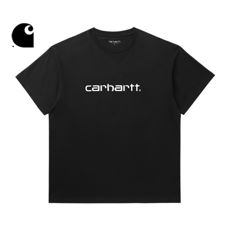 Carhartt WIP短袖T恤男装春季新品经典LOGO字母刺绣宽版卡哈特 - 图0