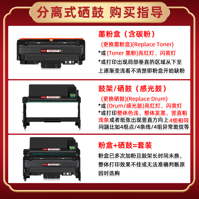 GBP30BT1可加墨粉盒通用长城打印机GBP-B301DN磨合B301DNW碳粉匣B301X成像鼓B301DN默合炭粉末B301SDN成像鼓-图3