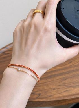 礼物编织送女友双层手链轻奢