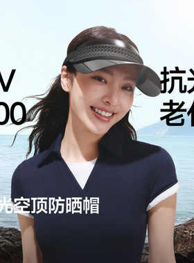 蕉下滤光空顶防晒帽女夏新款镜片遮阳帽防紫外线速干网球帽骑行帽
