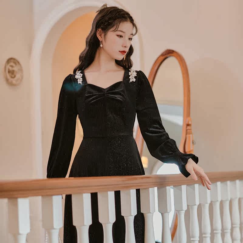 2021秋冬季新款法式复古小连衣裙 臻蕙连衣裙