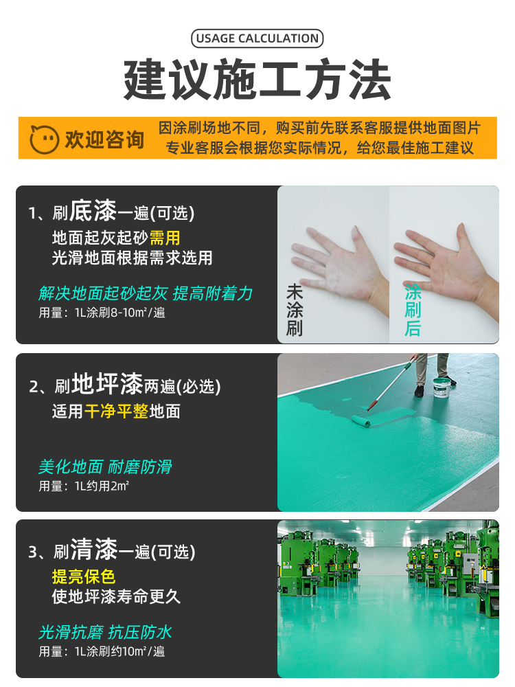 地坪漆耐磨地板漆室外室内家用水泥地面漆自流平水性环氧树脂油漆 - 图1