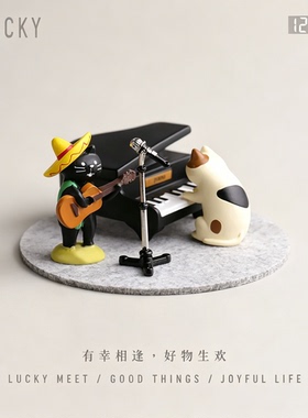 YLUCKY音乐会柴犬树脂摆件送礼