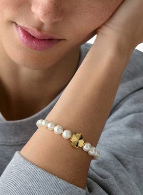 【3期免息】【元旦礼物】kate spadeSpade Flower仿珍珠手链轻奢