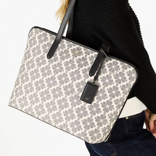 【礼物】kate spade ks 大号老花托特包单肩包感 - 图1