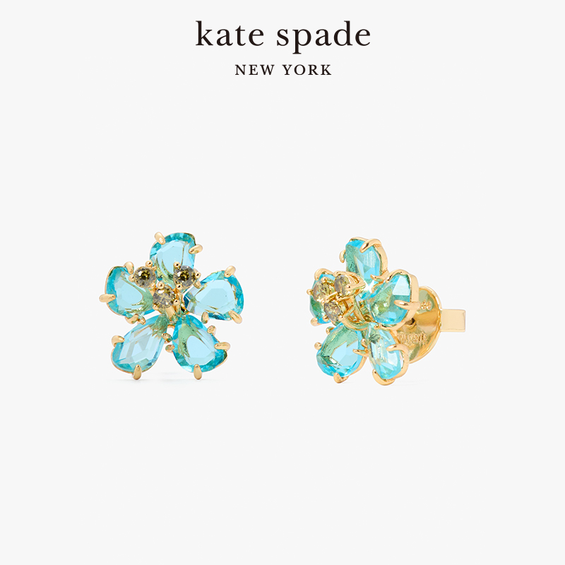 【2024新款】kate spade ks Paradise多彩闪亮花朵耳钉轻奢气质女