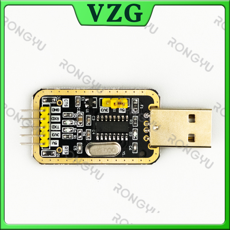VZG USB转TTL 土豪金CH340G  USB转串口模块刷机STC下载线串口 - 图2