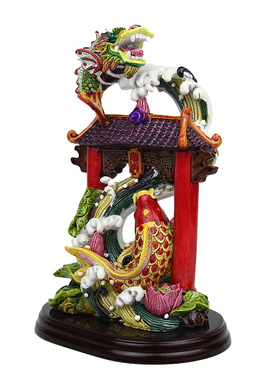 鲤鱼跳龙门的摆件年年有鱼摆件