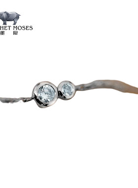 Redline/红绳女士0.15克拉圆形钻石白金链制精致手链