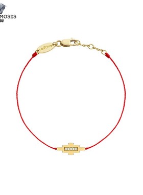 红绳女士金绳制钻石手链